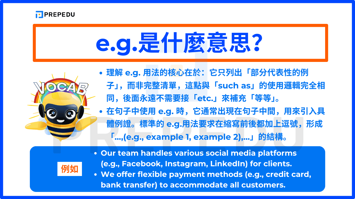 e.g.是什麼意思？