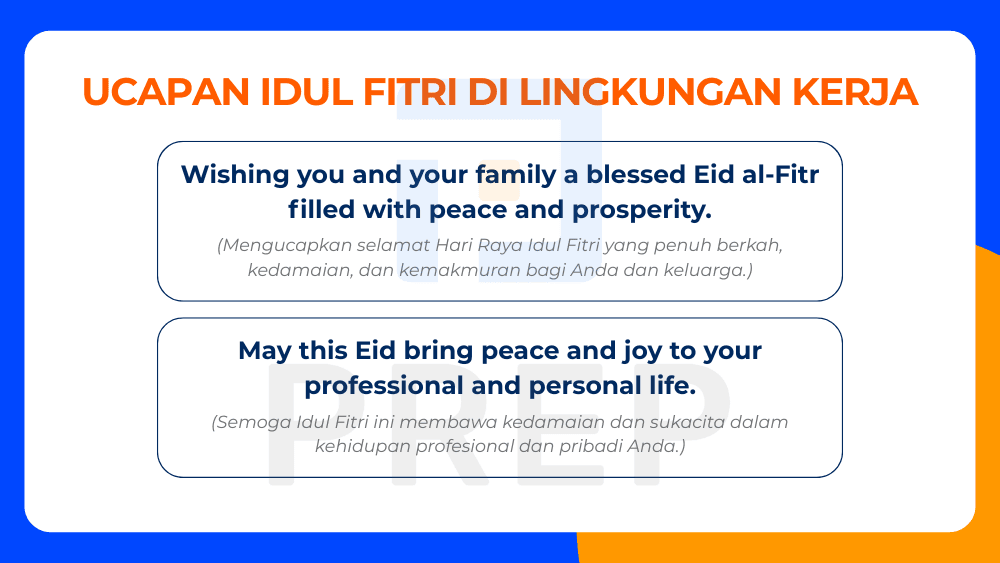 Ucapan Idul Fitri di Lingkungan Kerja