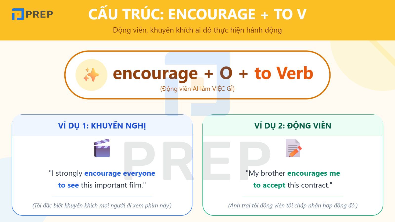 Encourage + to V