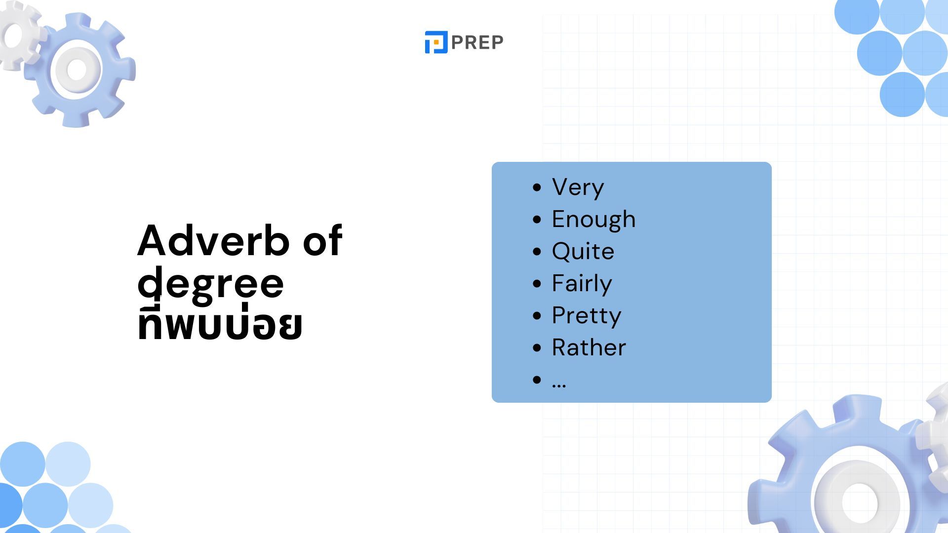 การใช้ Adverb of Degree ในภาษาอังกฤษ - ความหมายและตัวอย่าง