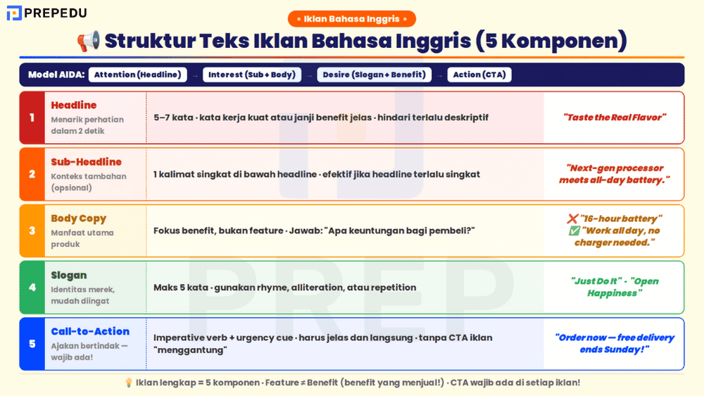 Struktur Iklan Bahasa Inggris yang Dipakai Profesional