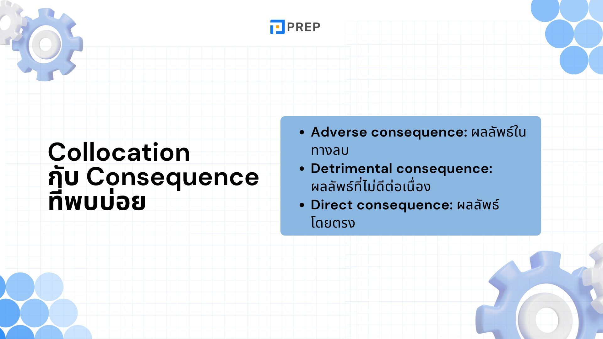 50+ Collocation กับ Consequence ที่พบบ่อยที่สุด