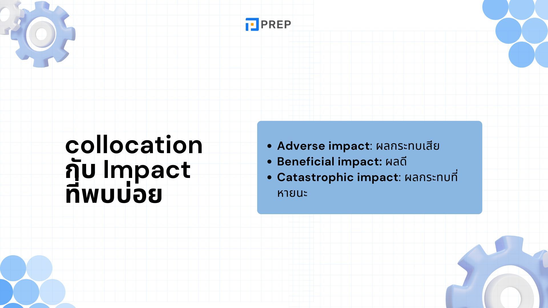 25 collocation กับ Impact ที่พบบ่อยที่สุด