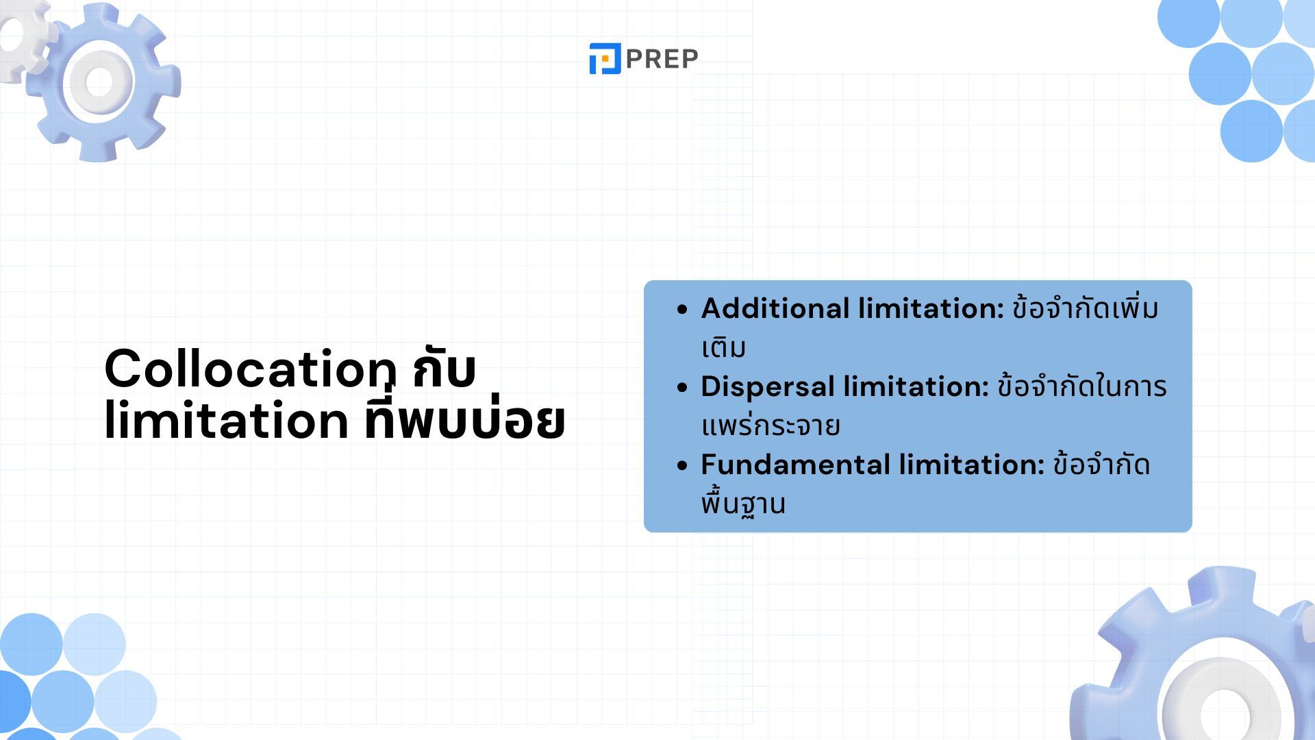 20 Collocation กับ limitation ที่พบบ่อยที่สุด