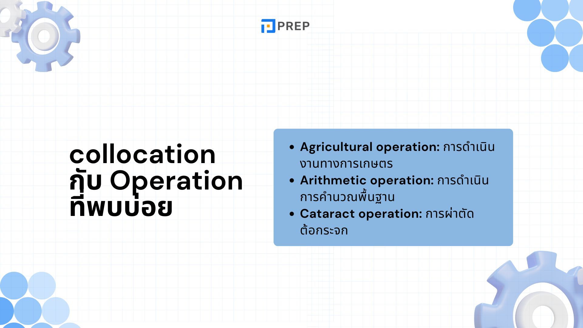 25 collocation กับ Operation ที่พบบ่อยที่สุด