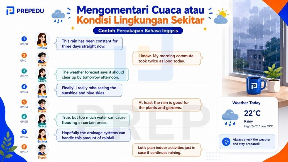 Contoh percakapan bahasa Inggris 3 orang tentang topik sehari-hari