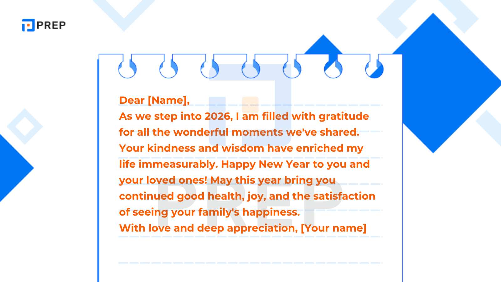 給長輩的傳統祝福 (適用於電郵或手寫卡片，較為正式)