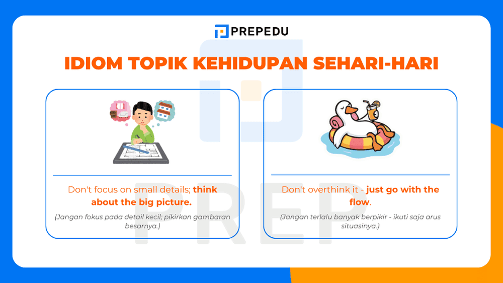 Idiom dalam Bahasa Inggris Topik Kehidupan Sehari-hari