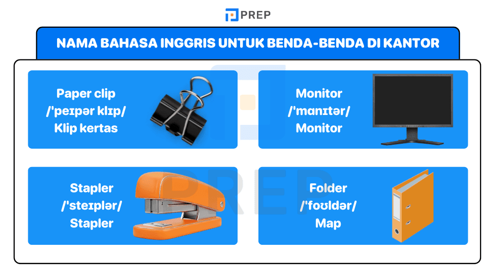 Nama Bahasa Inggris untuk Benda-Benda di Kantor