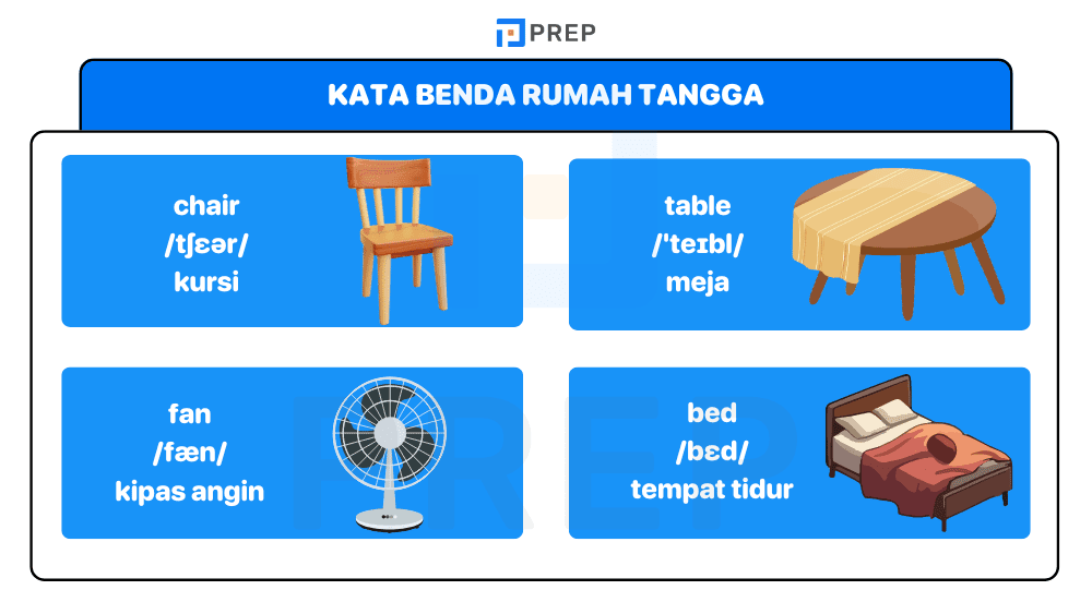 Kosa Kata Bahasa Inggris Benda Rumah Tangga