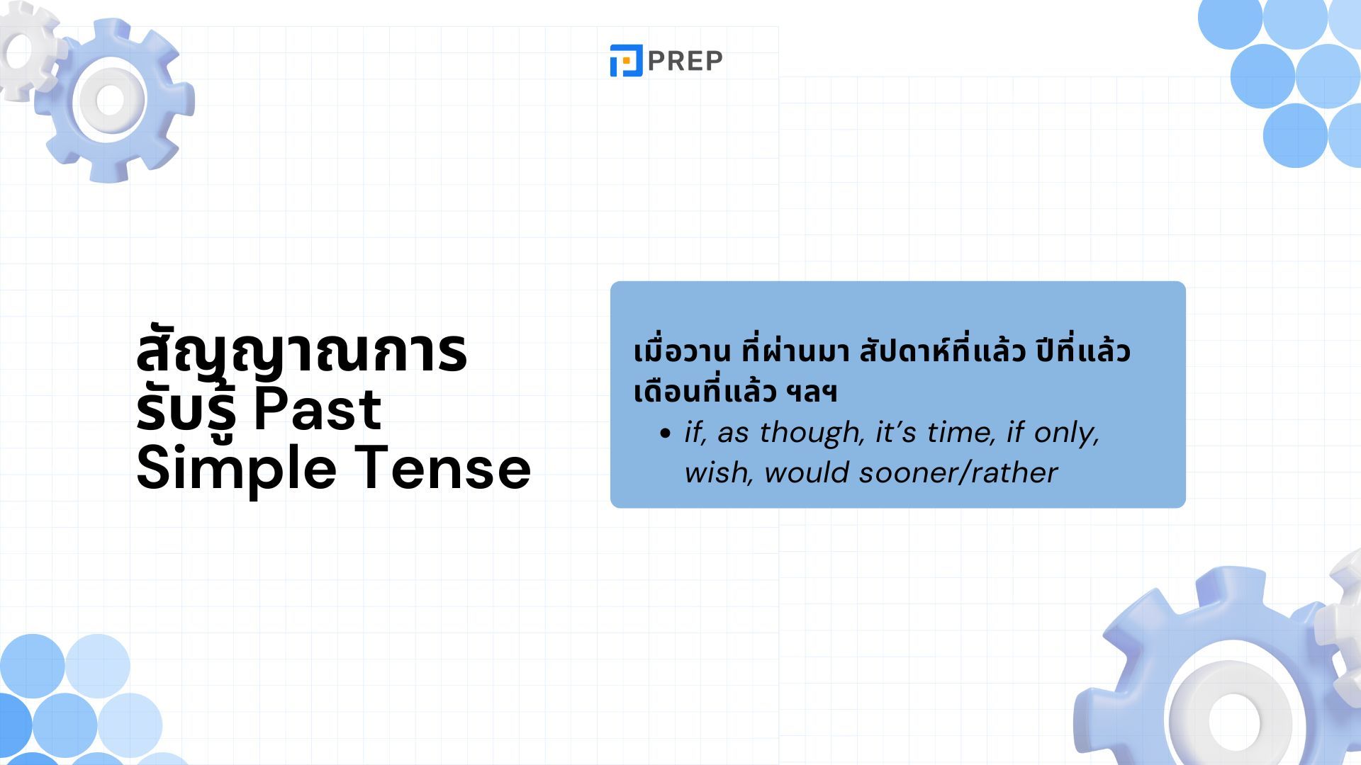 การใช้ Past Simple Tense ภาษาอังกฤษ - กฎและตัวอย่าง
