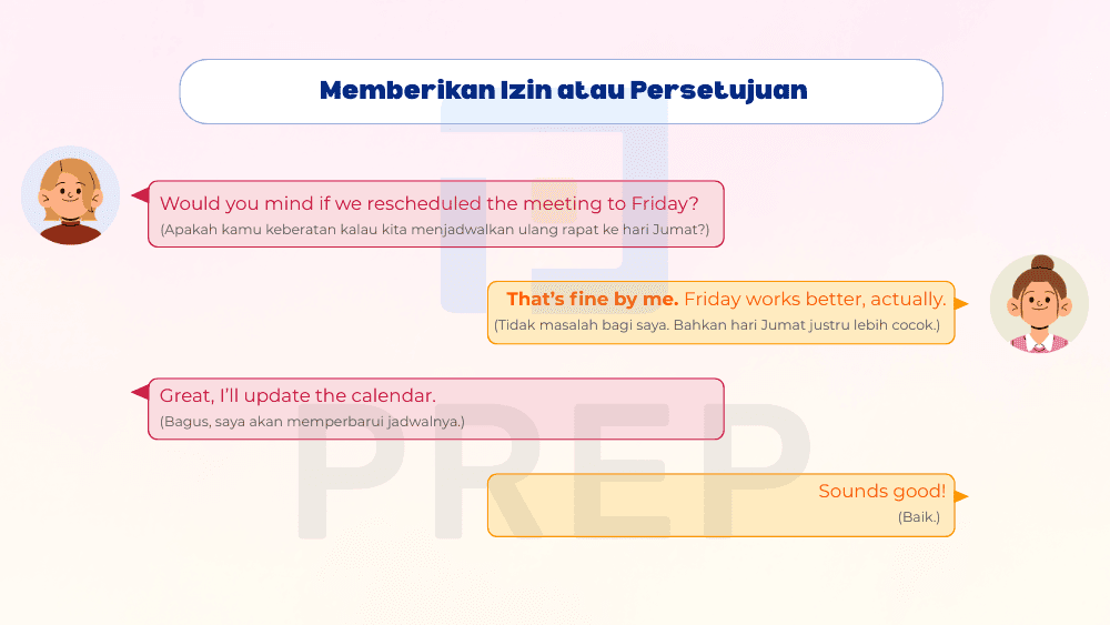 Contoh Tidak Apa-apa Bahasa Inggris untuk Memberikan Izin atau Persetujuan