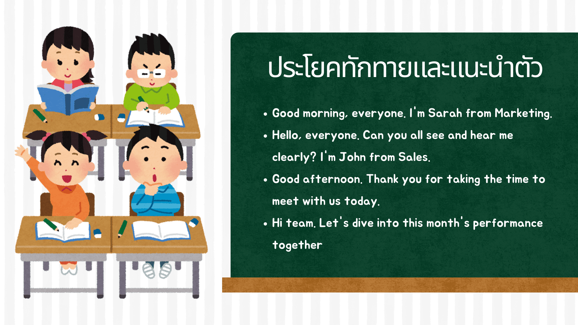 รวมเทคนิคและตัวอย่างประโยคพรีเซนต์งาน ภาษาอังกฤษ