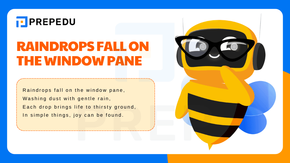 Raindrops Fall on the Window Pane