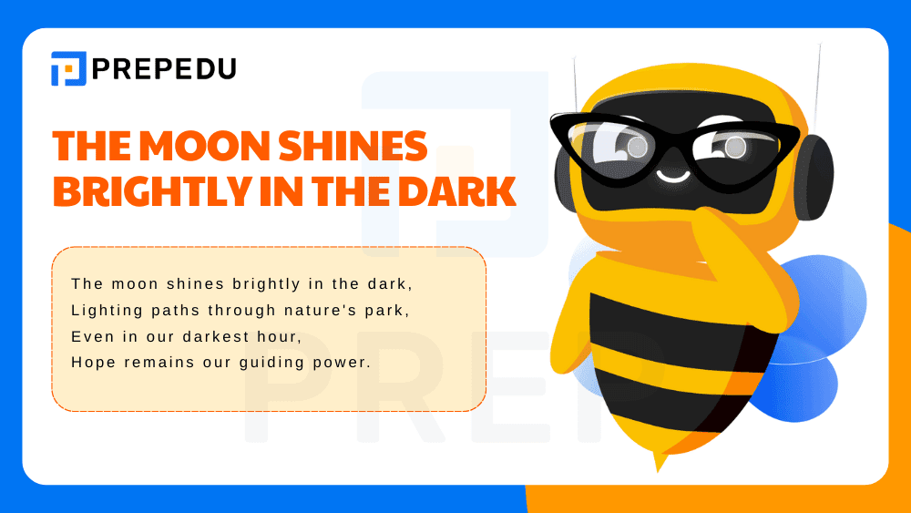 The Moon Shines Brightly in the Dark