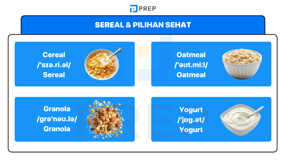 Kosakata Bahasa Inggris tentang Sereal & Pilihan Sehat