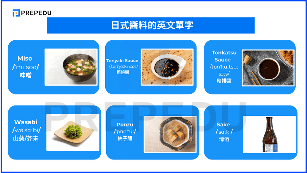  日式醬料的英文單字
