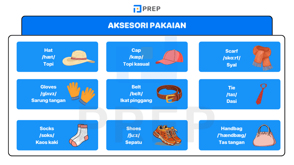 Kosakata Aksesori Pakaian