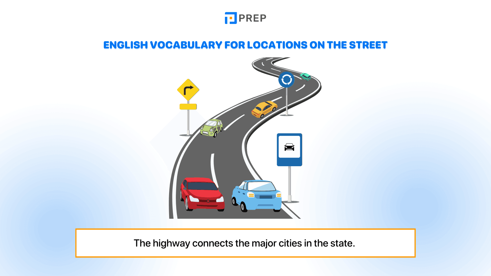 English vocabulary for locations on the street