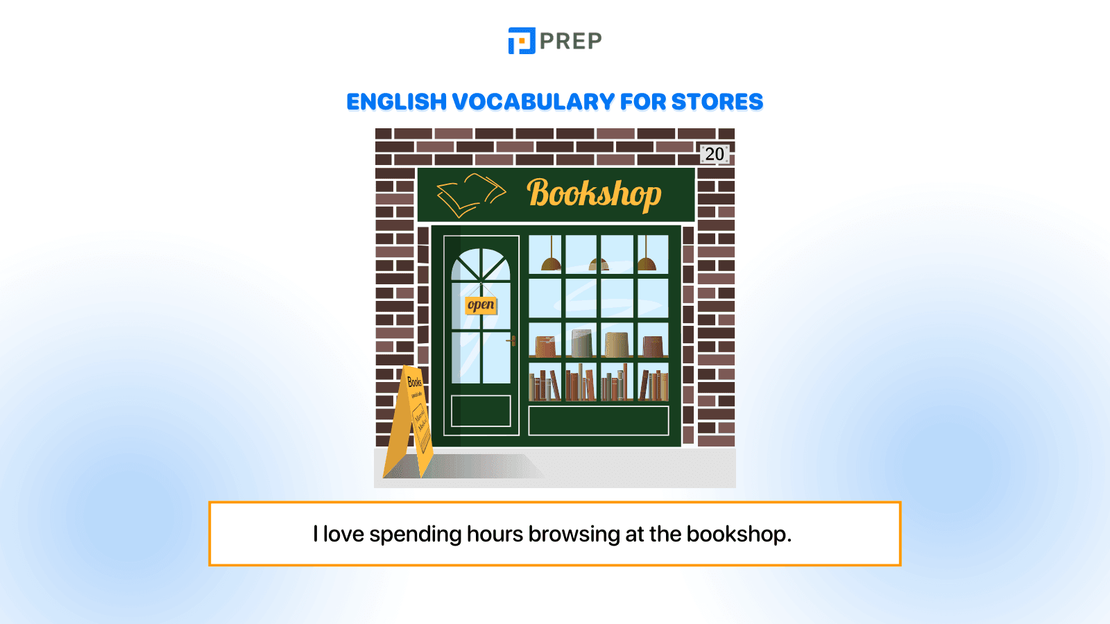 English vocabulary for stores