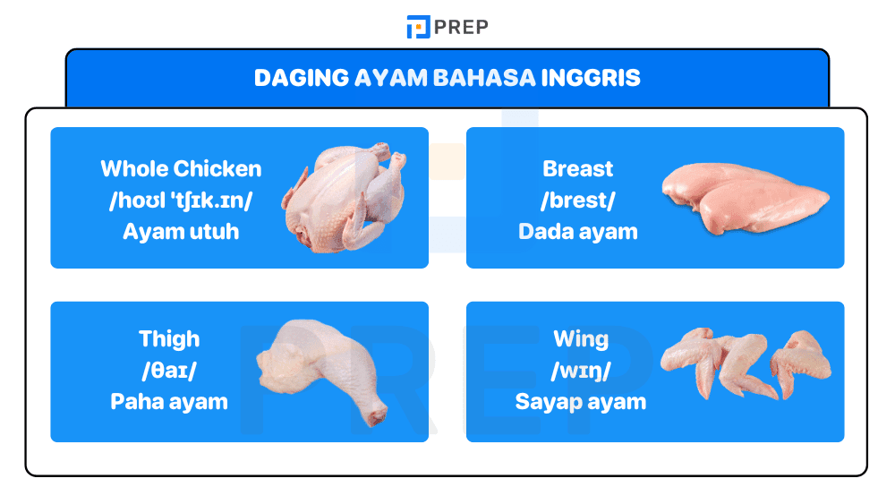 Daging Ayam Bahasa Inggris