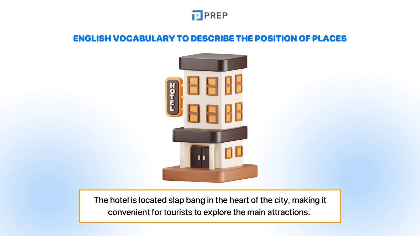 English vocabulary to describe the position of places