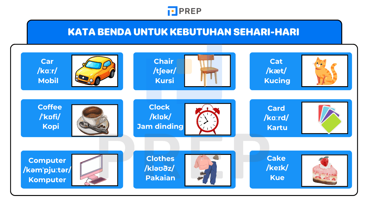 Kata Benda untuk Kebutuhan Sehari-hari (Benda & Konsep Umum)