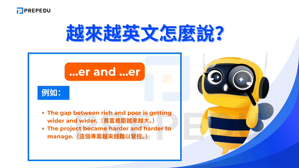 結構 …er and …er 的例如