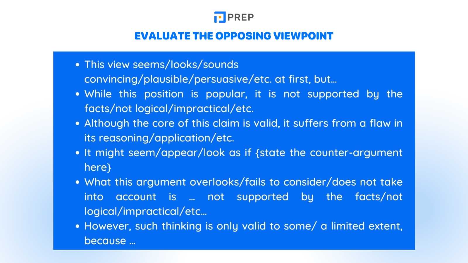 Evaluate the opposing viewpoint