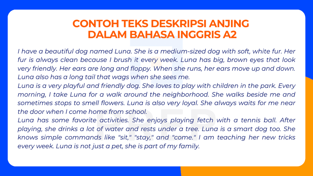 Mengembangkan Deskripsi Anjing di Level A2