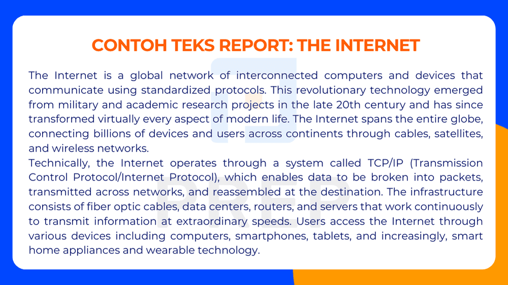 Contoh Teks Report Bahasa Inggris