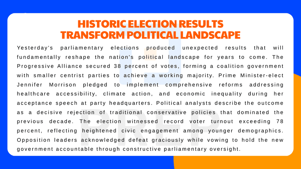 Historic Election Results Transform Political Landscape