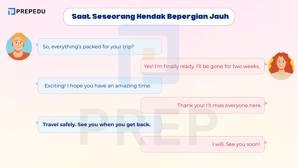 Perpisahan Saat Seseorang Hendak Bepergian Jauh