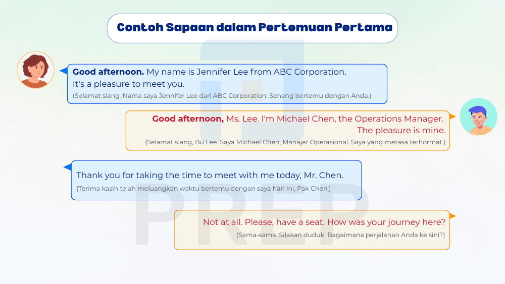 Contoh Sapaan dalam Pertemuan Pertama