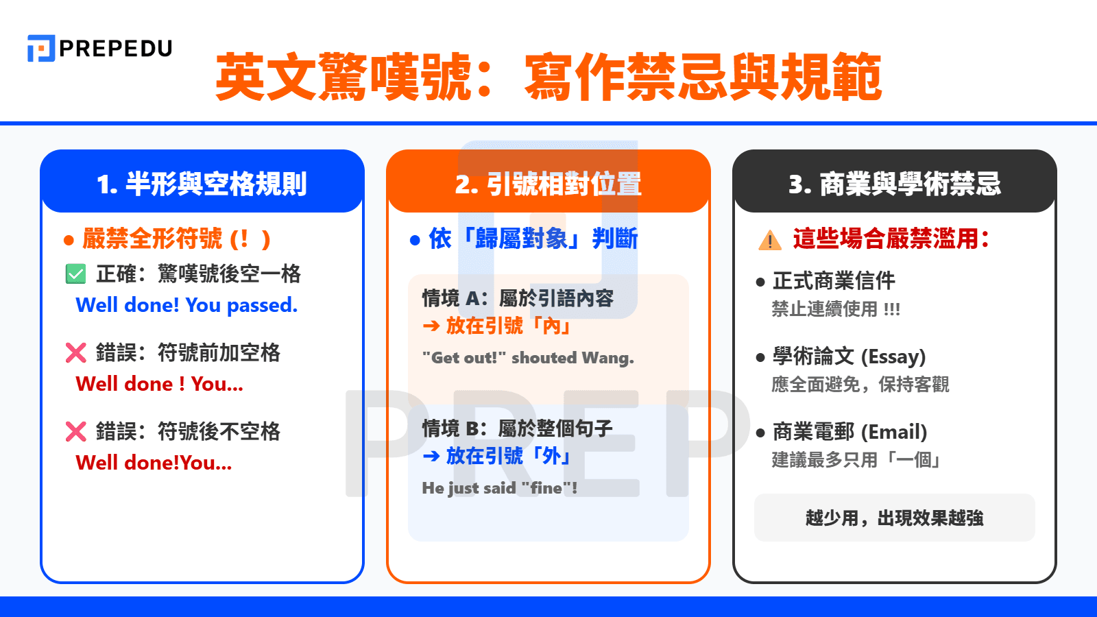 英文驚嘆號的寫作禁忌與注意事項