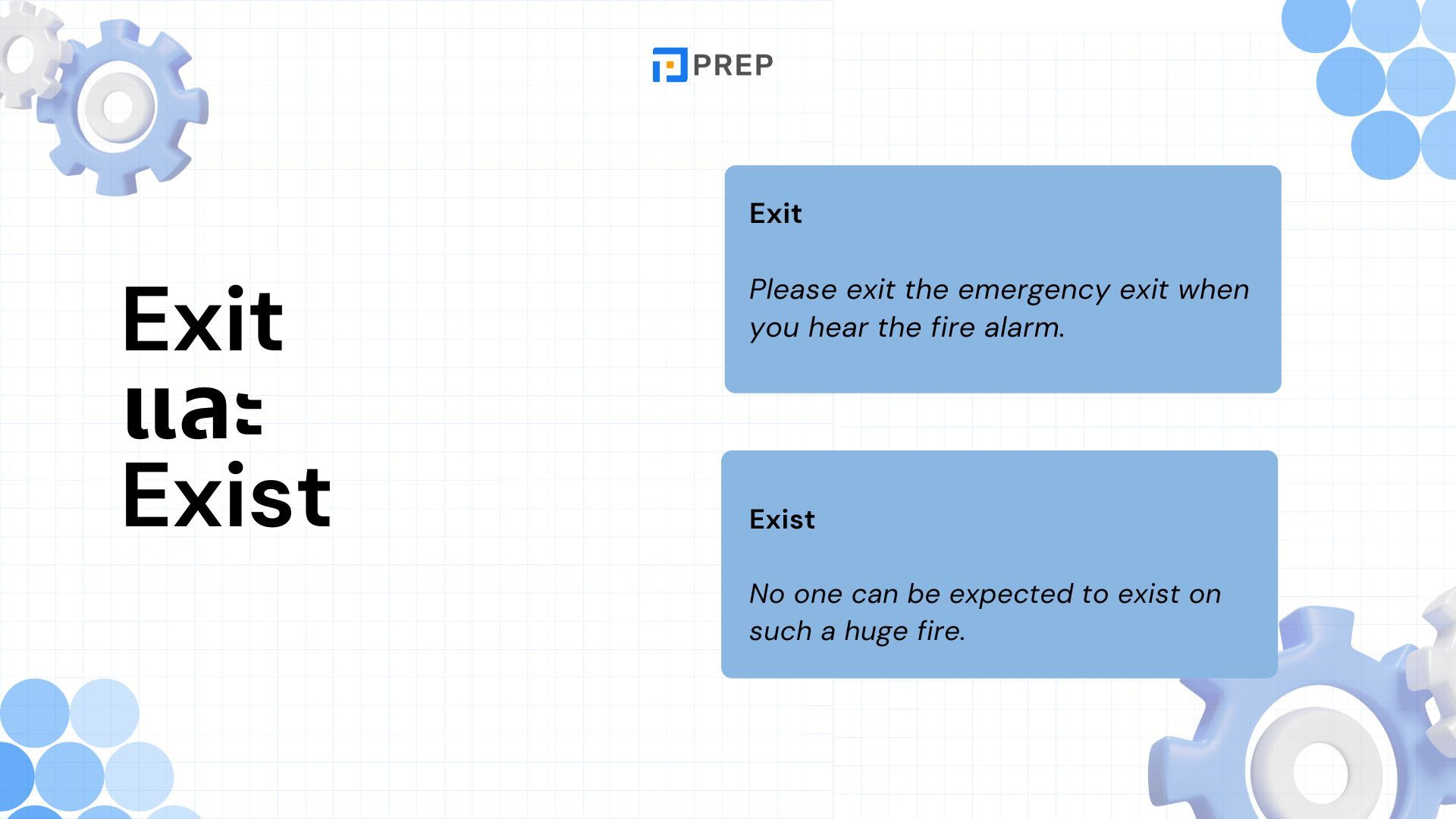 แยกแยะระหว่างคำศัพท์ภาษาอังกฤษ Exit และ Exist ให้ถูกต้อง!