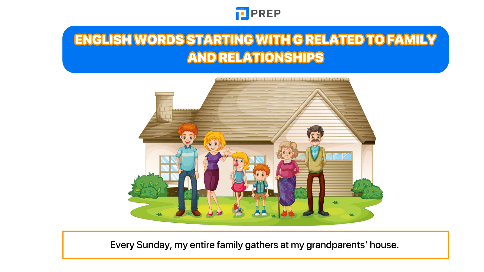 English words starting with G related to family and relationships