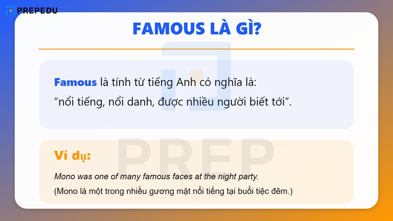 Famous là gì?