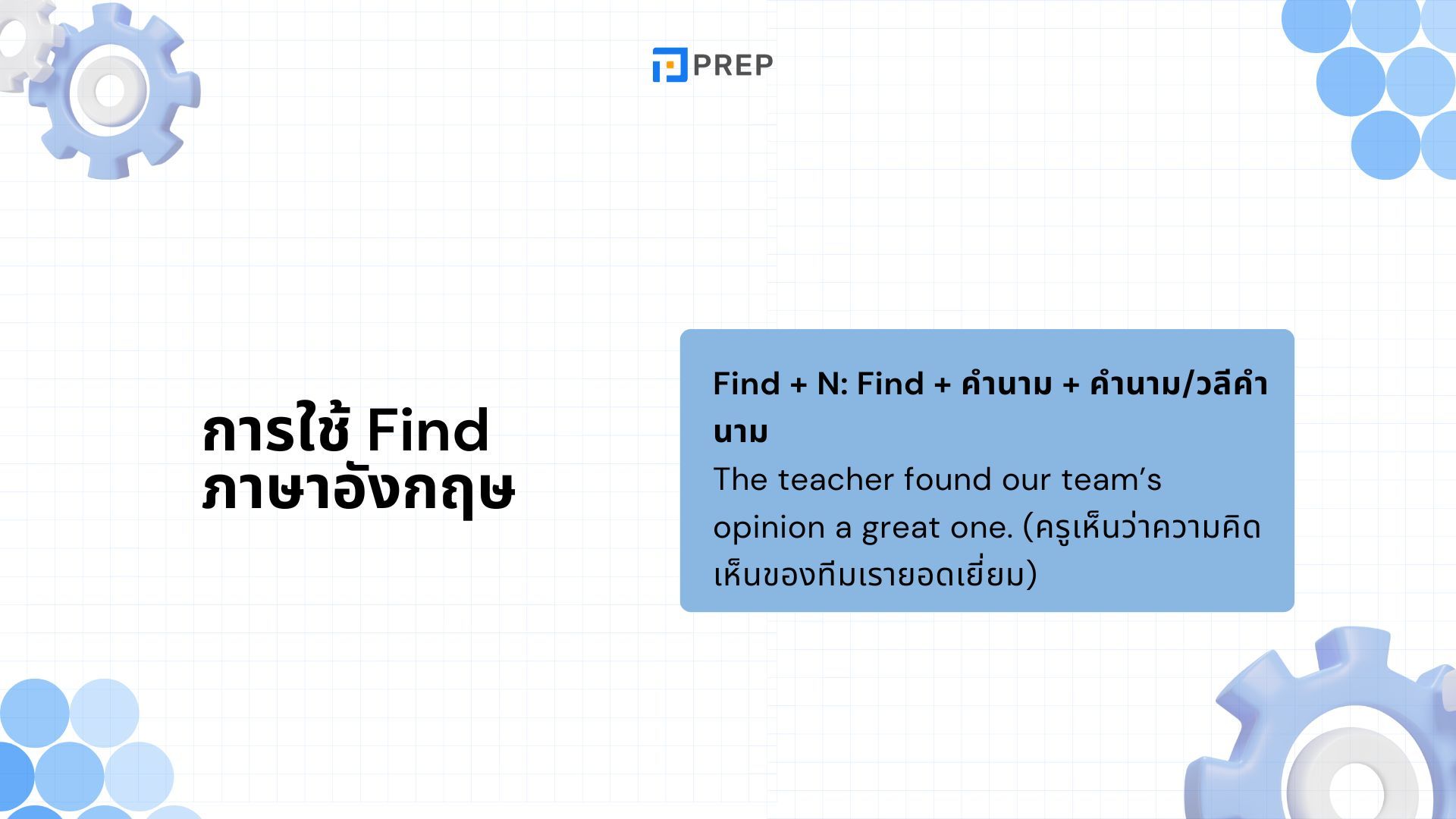 การใช้ Find ภาษาอังกฤษ - ความหมาย ตัวอย่าง และหลักไวยากรณ์