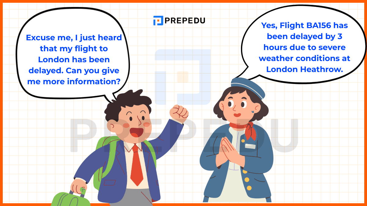 班機延誤或取消的英文對話