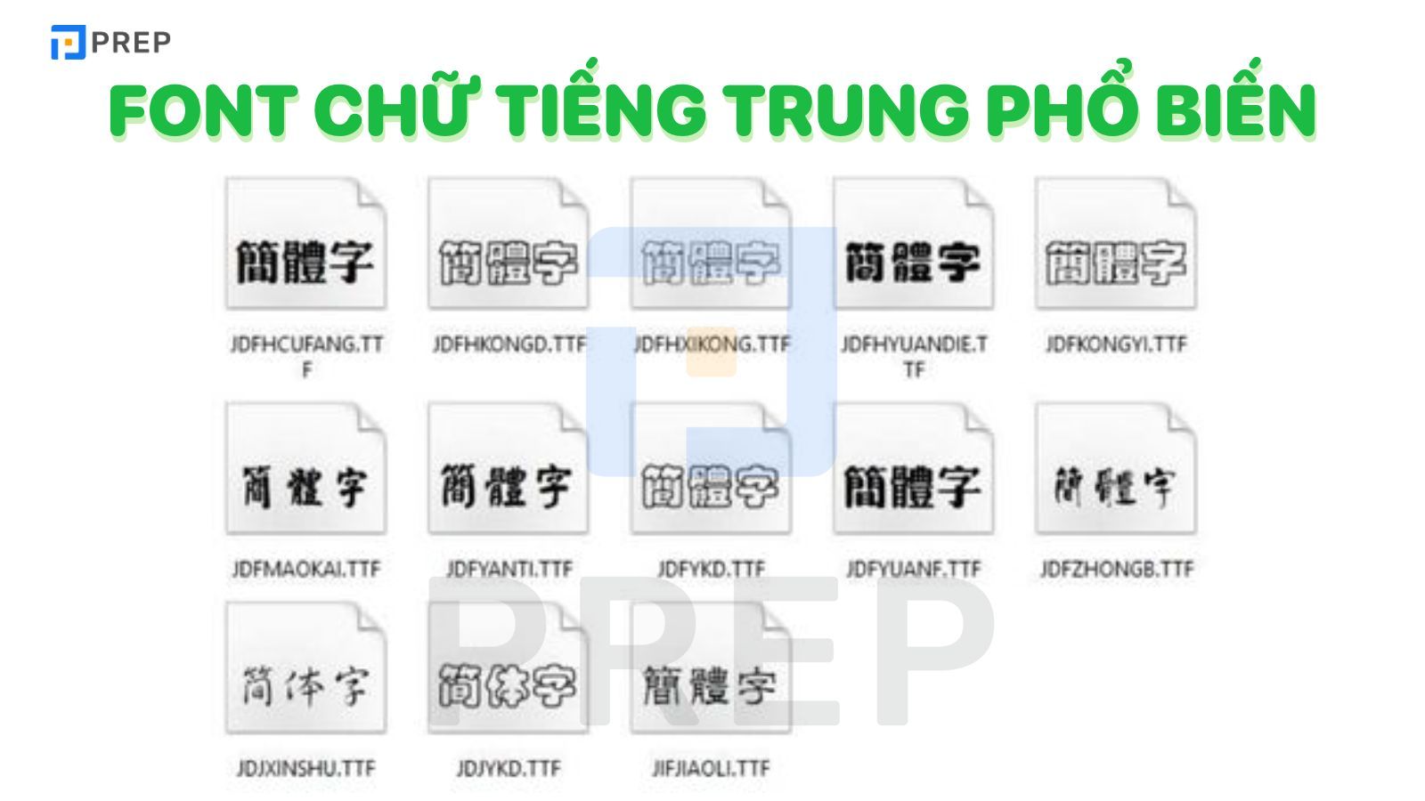 Các font tiếng Trung thường dùng