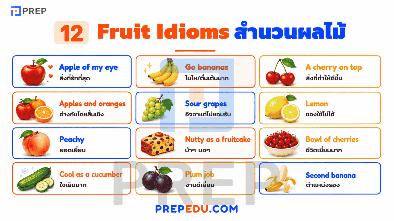 Fruit Idioms (สำนวนผลไม้)