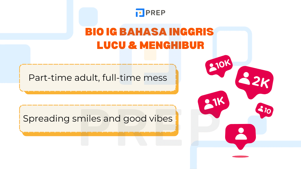 Bio IG Bahasa Inggris Lucu & Menghibur