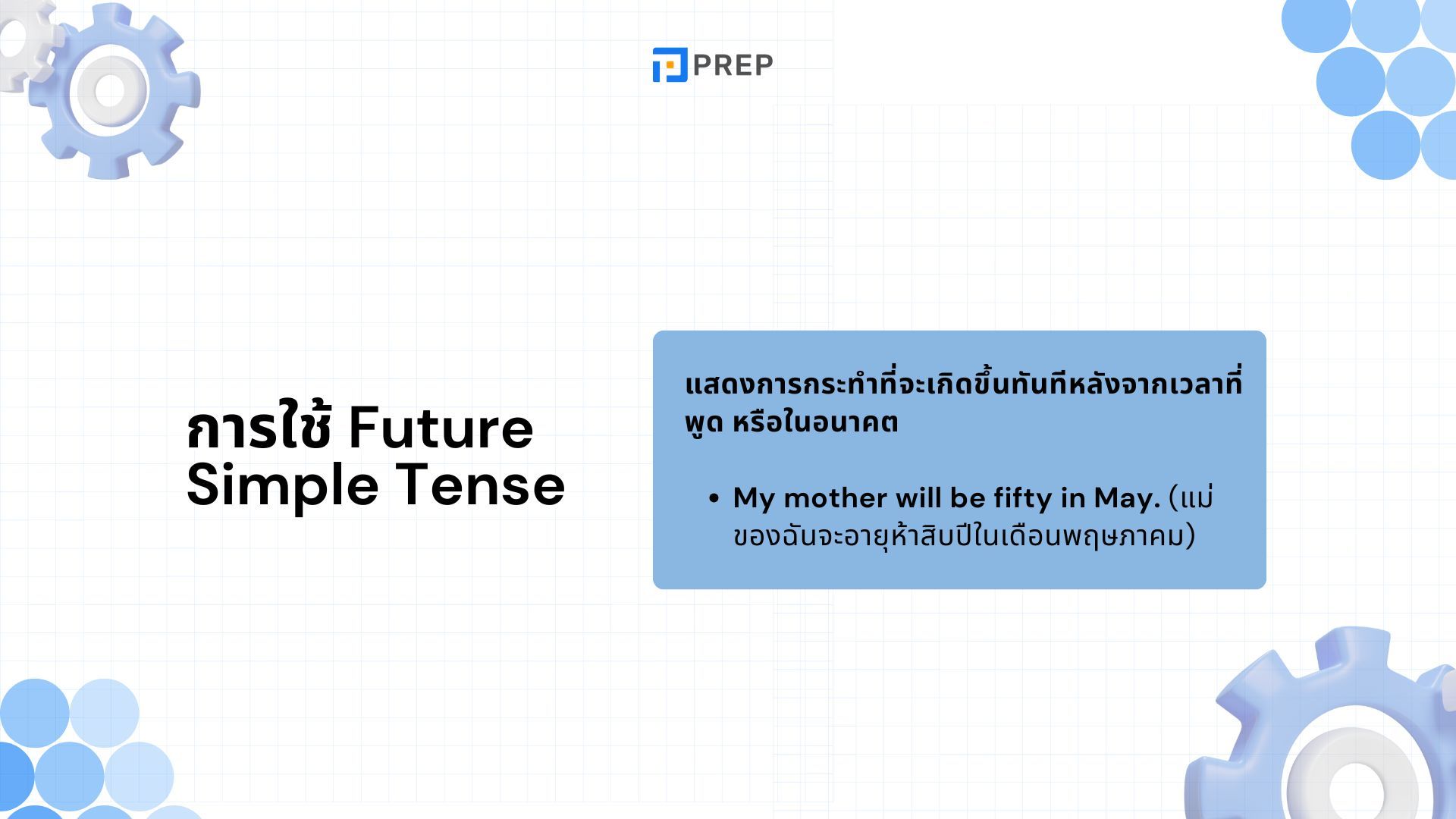 Future Simple Tense - โครงสร้างและตัวอย่างประโยคในภาษาอังกฤษ