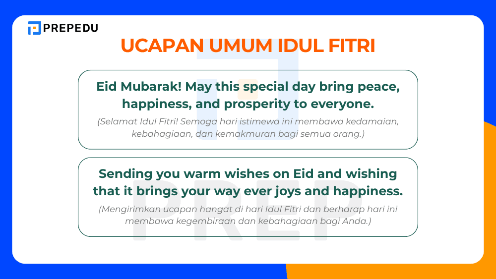 Ucapan Umum Idul Fitri