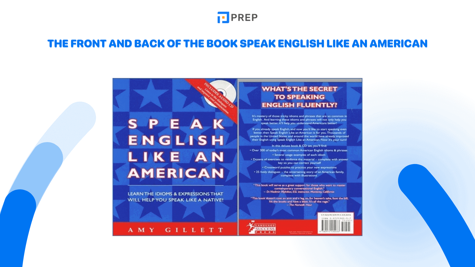 The front and back of the book Speak English like an American