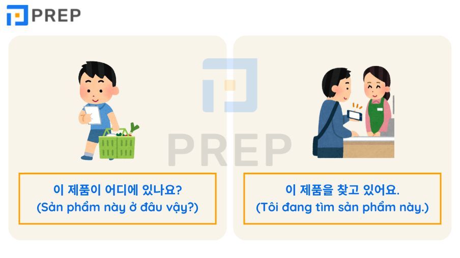 giao tiếp tiếng Hàn trong siêu thị