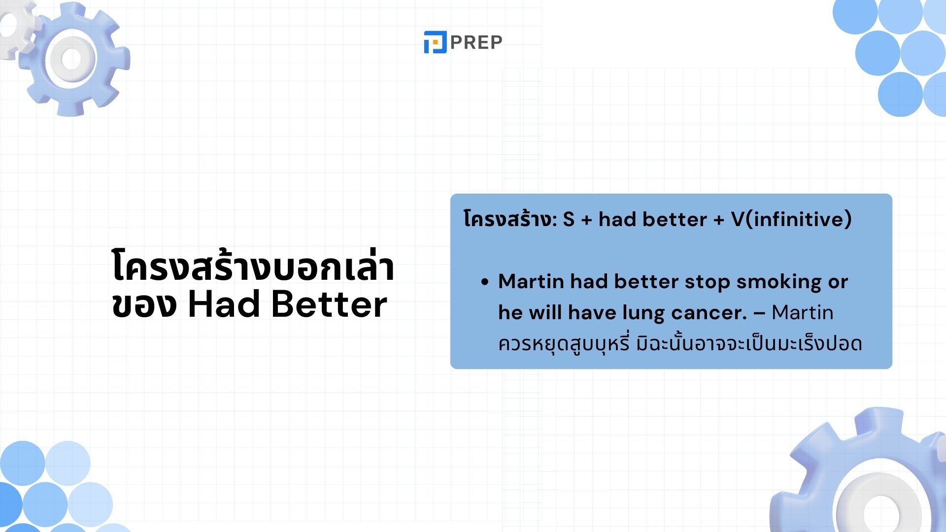 โครงสร้าง Had Better ในภาษาอังกฤษ - วิธีใช้และตัวอย่างประโยค