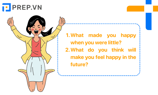 Câu trả lời mẫu chủ đề Happiness Speaking Part 1