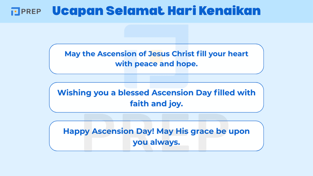 Ucapan Selamat Hari Kenaikan dalam Bahasa Inggris